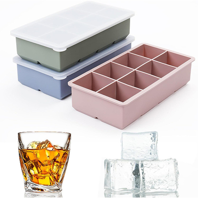 Makkelijk schoon te maken Roze siliconen ijsblokjes lekvrije deksel BPA vrij Grote maat Ideaal voor cocktails Whiskey babyvoeding