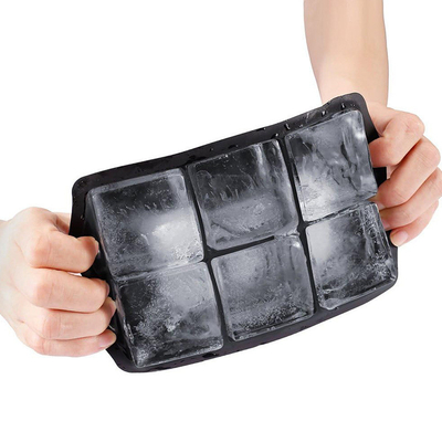 Ice Cube Tray, Grote ijsblokken voor gemakkelijke afgifte, Silicone ijsblokken tray met deksel voor bevriezing, stapelbare vierkant ijstray voor cocktails Whiskey sap koffie