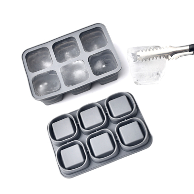 Opvouwbare ijsblokjes 2 pakketten Silicone opvouwbare opvouwbare grote ijsblokjes met deksel en zachte bodem voor een gemakkelijke loslaten
