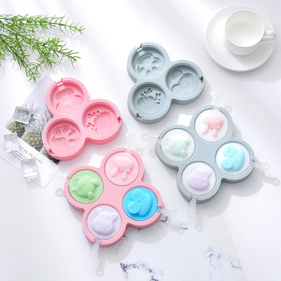 Goede prijs. Ice Cube Trays Set Of 2, Easy Release 4 Flexible Silicone Ice Cube Forms With Removable Lid Herbruikbare vriezer IJstalen Stapelbaar Voor Whiskey, Baby Food, BPA Free online