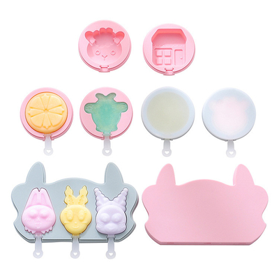 Silicone Popsicle Vormen, Mini Popsicle Vormen Voor Kinderen Baby schattig vormen Silicone Popsicle Vormen BPA vrij herbruikbare ijsvorm Popsicle Maker zelfgemaakte DIY Set