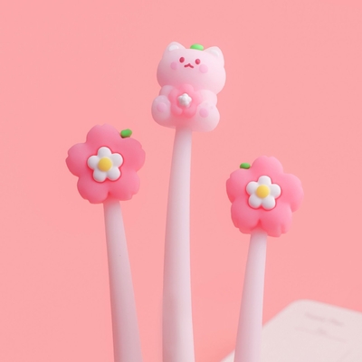 Squishy Pens For Kids, Cartoon Cute Fun Pens, Black Gel Ink Pens For Kids Partij Favorieten Klasprijs Schoolkantoor Huishoudelijk Voorraad