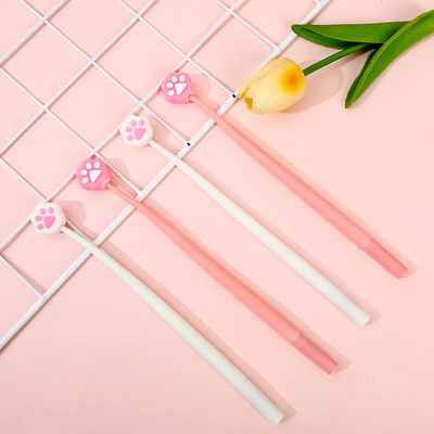 Goede prijs. 6 Pcs Cute Cartoon Gel Ink Pens, Shake Gel Pens For Kids And Girl,Kawaii Writing Pens Set For School Party Office Home,Student Gifts ((0.5mm,Cat Paw Design,Blacak), Yellow&Pink online