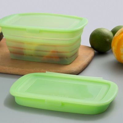 Goede prijs. Pure Siliconen Vierkante Lunchbox – 100% Food-Grade, BPA-Vrij, Lekvrij, Magnetron- en Vrieskastbestendige Herbruikbare Container voor Maaltijdbereiding, Kantoorlunch, Kinder Snacks, Kamperen en Milieuvriendelijke Voedselopslag online
