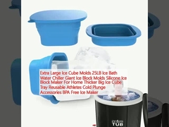 Extra grote ijsblokvormen 25LB ijsbad waterkoeler reusachtige ijsblokvormen siliconen ijsblokmaker voor thuis dikker grote ijsblokbak herbruikbaar sporters koude duik accessoires BPA-vrij ijsmaker