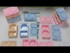 Herbruikbare siliconen snackcontainers met deksels